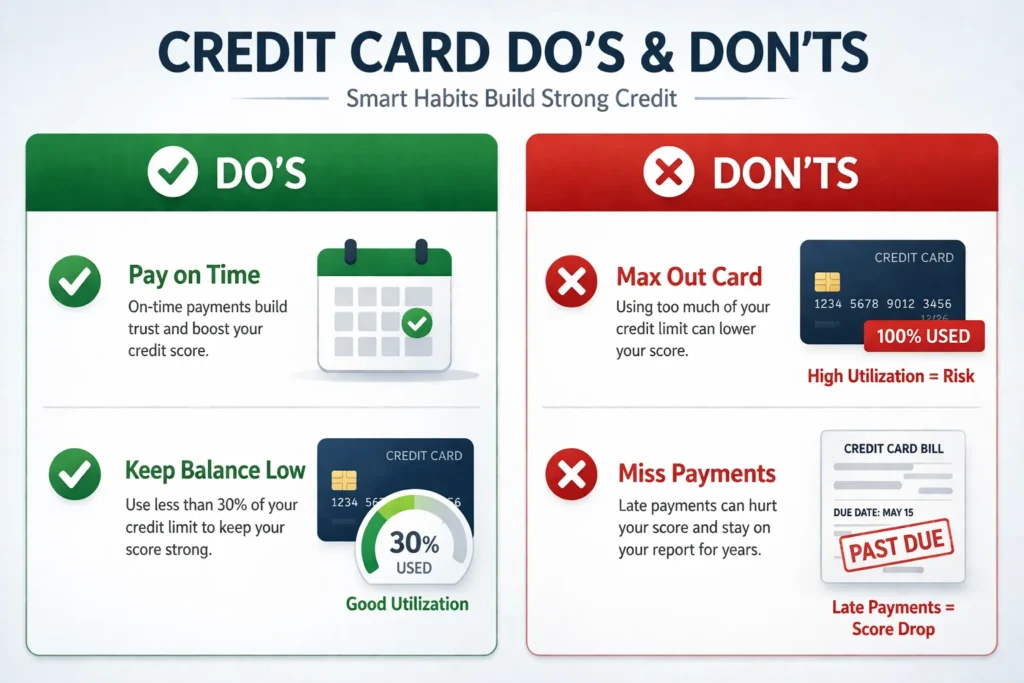 Credit card do's & don't smart habits 