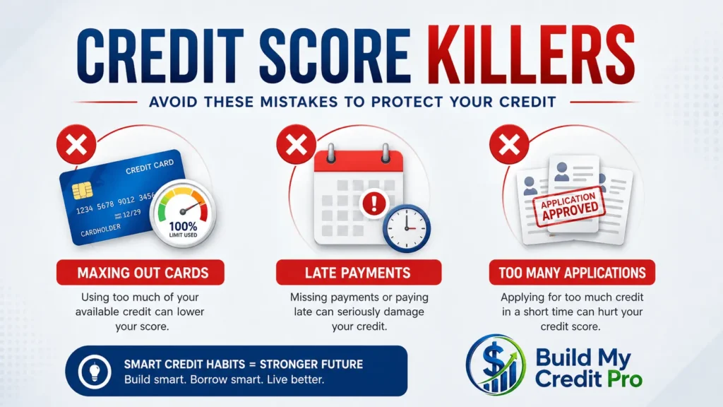 Mistakes to avoid for increase credit score in USA 