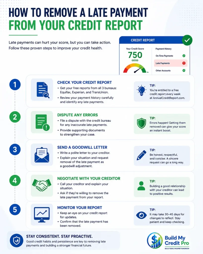 How to remove late payment from your credit report 